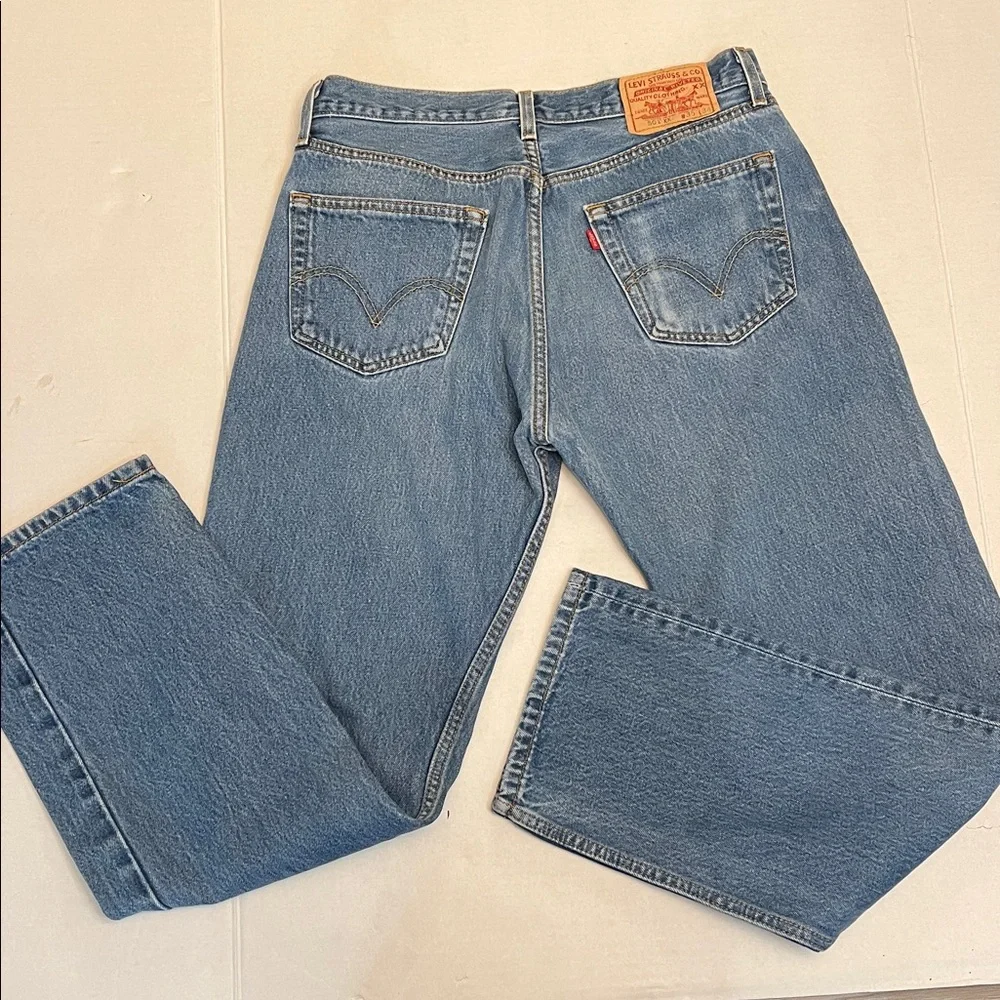 Y2K LEVI’S 501xx VINTAGE STRAIGHT LEG GRUNGE DISTRESSED BUTTON FLY JEANS 32x30
